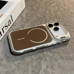 Applicable to Apple 17promax mobile phone  iphone17pro orange electroplating drip lens holder magnetic suction 16p all-inclusive anti-drop 15pm protective  14 new 13 advanced sense 12 niche 11 lurvia case Tough Cat 17 promax 11-17 pro max
