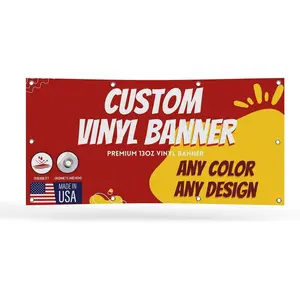 Personalized Custom Vinyl Banner Printing Indoor or Outdoor Use for Business Event Birthday Party Large Custom Vinyl Banner for Party Decoration
