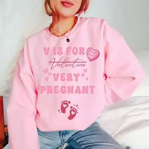 [Please leave a note due] Valentine's Day Pregnancy Announcement Sweatshirt, Valentine Pregnancy Sweatshirt, Gift For Expecting Mom, Valentine Baby Announcement Sweatshirt