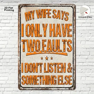 Vintage Aluminum Humorous Sign, Rustic Farmhouse Style Wall Decor for Home Bar & Man Cave, Perfect Holiday Gift for Outdoor Halloween & Christmas Decorations