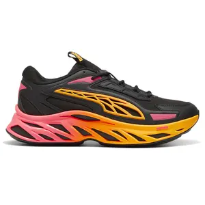 PUMA Mens Exotek Nitro Fire Glow Lace Up Sneakers Shoes Casual - Black, Orange
