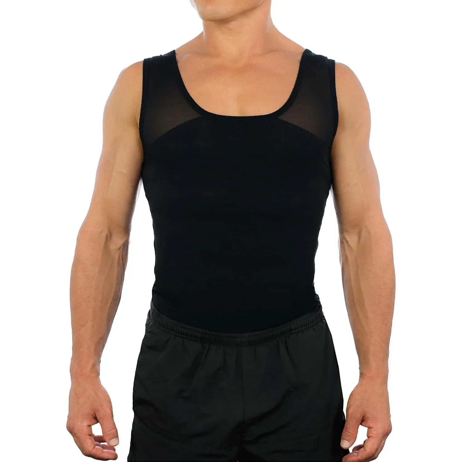 Original Men's Chest Compression Shirt to Hide Gynecomastia Moobs Shapewear Menswear Socks