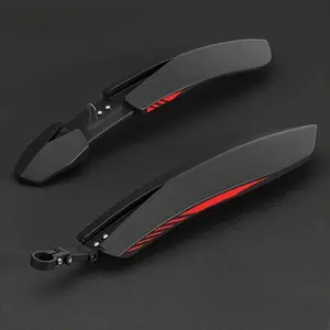 2pcs  Bike Fenders for Front & Rear - Thickened & Widened Durable Black Bicycle Fenders with Yellow Accents, Fit for  & Road Bikes, Outdoor Cycling Accessories, Sleek Fence Design, Sturdy Mounting Clips High-Powered Electric Mountain cartridges