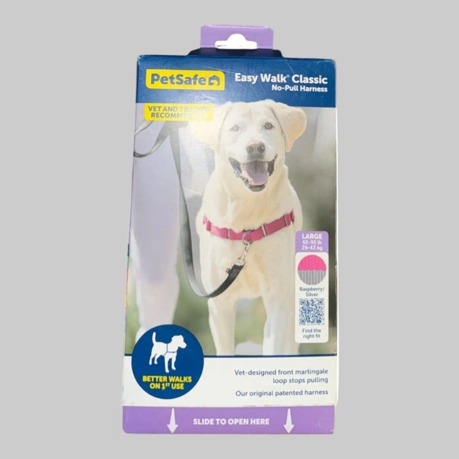 PetSafe Easy Walk Classic Dog Harness – Large, Raspberry