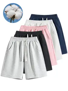 Men's Casual Cotton Shorts Ideal for workouts, jogging,and everyday lounging at home. Soft against the skin withmoisture-wicking properties. Features a high-stretchdrawstring waistband for adjustable fit. Relaxed straight-leg silhouette d,capri,Br,crewmen