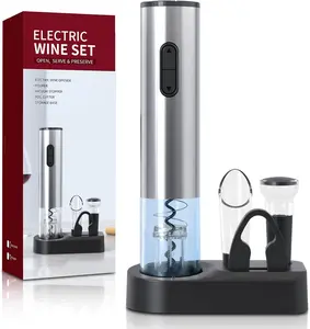 5-in-1 ElectricWine Bottle Opener Set  Operated  Corkscrew with Storage Base, ,  Pour&  Stopper ()