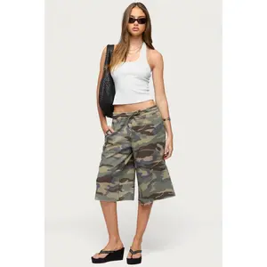 Camo Rush Oversized Bermuda Shorts