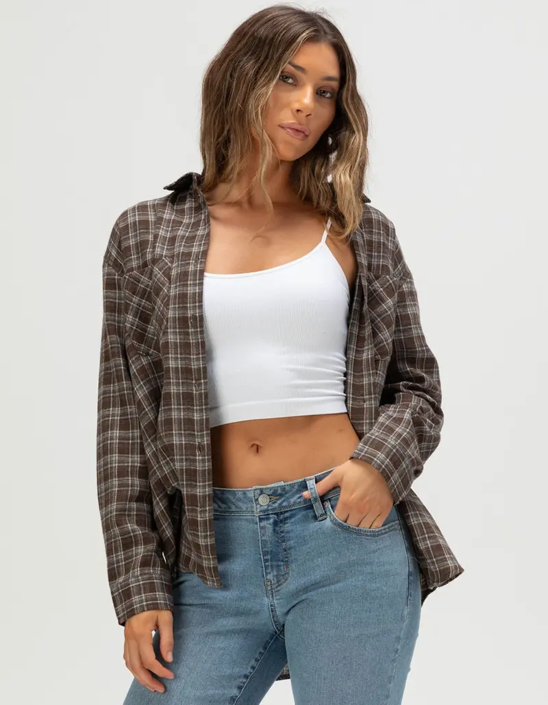 oversized flannel shirt - TikTok Shop