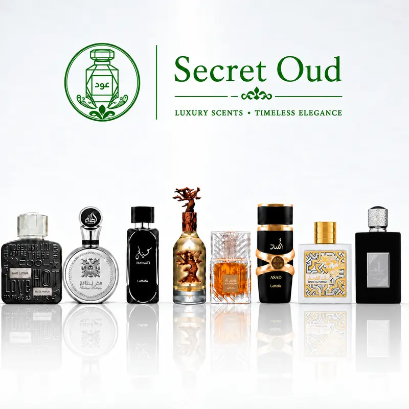 Ramz Lattafa Silver + Fakhar Lattafa Platin + Hayaati Black + Eternal Oud + Khamrah + Asad + Qaed Al Fursan Unlimited + Ameer Al Arab