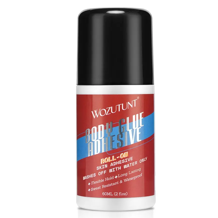 Waterproof Body Glue Roller Ball, Non-Toxic Adhesive for Skin & Clothing, Sweat-Resistant, Ideal for Dancers, Wigs, Cosplay, Costume Makeup, Adhesive Strips, Waterproof Formula, Skin And Fabric Use, Waterproof Liquid