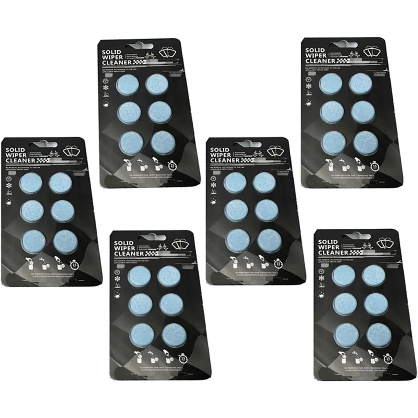 Windshield Washer Tablets, Fast Dissolving, Solid Windshield Washer Fluid for Cleaning Automobile Windows and Mirrors (6)