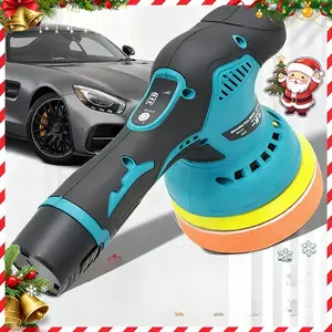 Cordless Car Buffer Polisher, 6 In Mini Buffer Polisher Kit with 2 Pack 12V Rechargeable Batteries,8 Variable Speed 5500RPM Orbital Polisher for Car Boat Detailing, Polishing,Scratch Removing