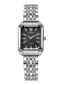 Vintage Women's Luxe Steel Strap Watch, Stylish Minimalist Square Quartz Watch with Gift Box, Perfect for Daily Wear and Gifting