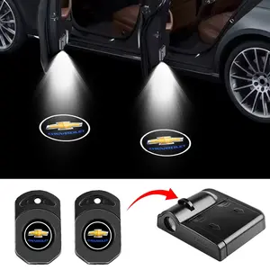 Chevy LED Welcome Light with Chevrolet Logo, Fits Cruze Malibu Equinox Traverse Silverado Camaro Blazer Spark Trax Colorado Impala Accessories, Led Car Lights
