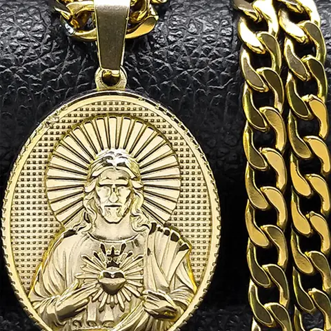 Pendant Necklace, Cuban Chain Necklace, Stainless Steel Jewelry for Party, Daily Clothing Decor, Trendy All-match & Exquisite Jewelry for Birthday Gift, Non Tarnish Jewelry, Stainless Steel Necklaces, Cuban Link Necklace