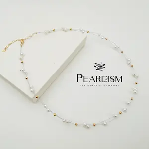 【Adee】PEARLISM Dainty Everyday Freshwater AK Pearl Necklace | 45+5cm Adjustable Chain Hypoallergenic-AFAN014