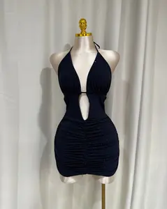 La Cherry Dress - Navy