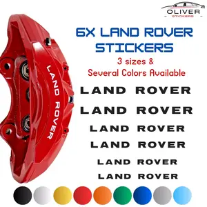 6x Land Rover Brembo Brake Calipers Decal Stickers for Car