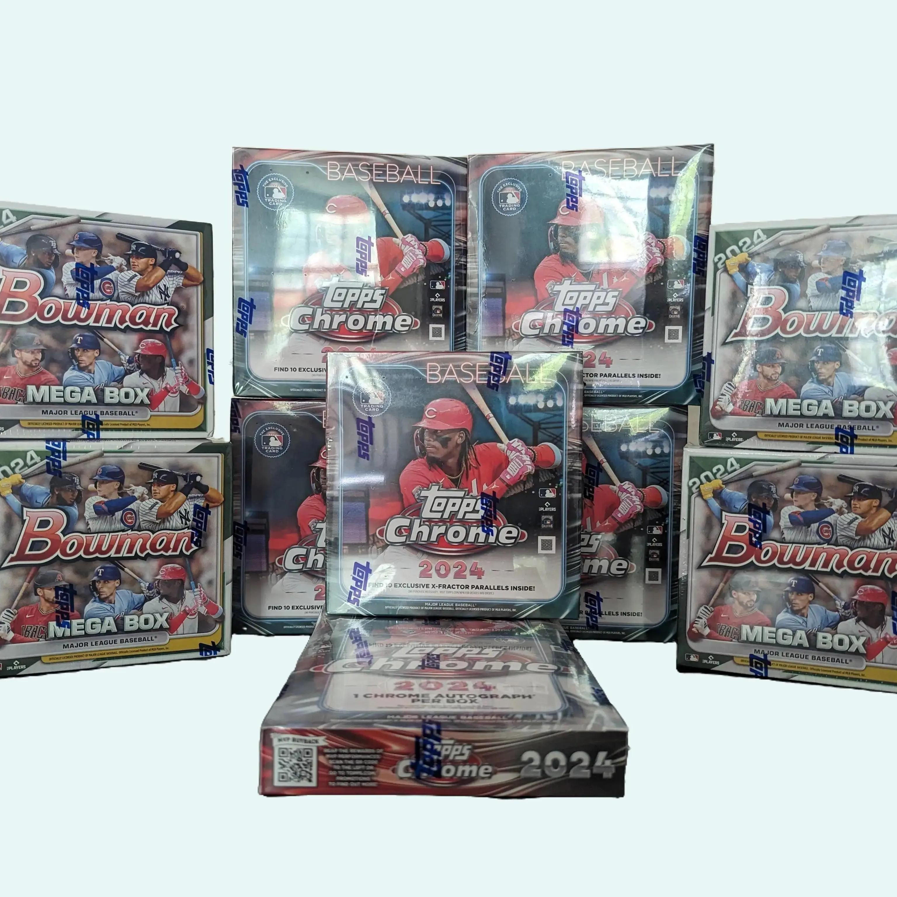 Break #1 2024 Topps Chrome Hobby Box + 2024 Topps Chrome Blaster + 2024 Bowman Mega