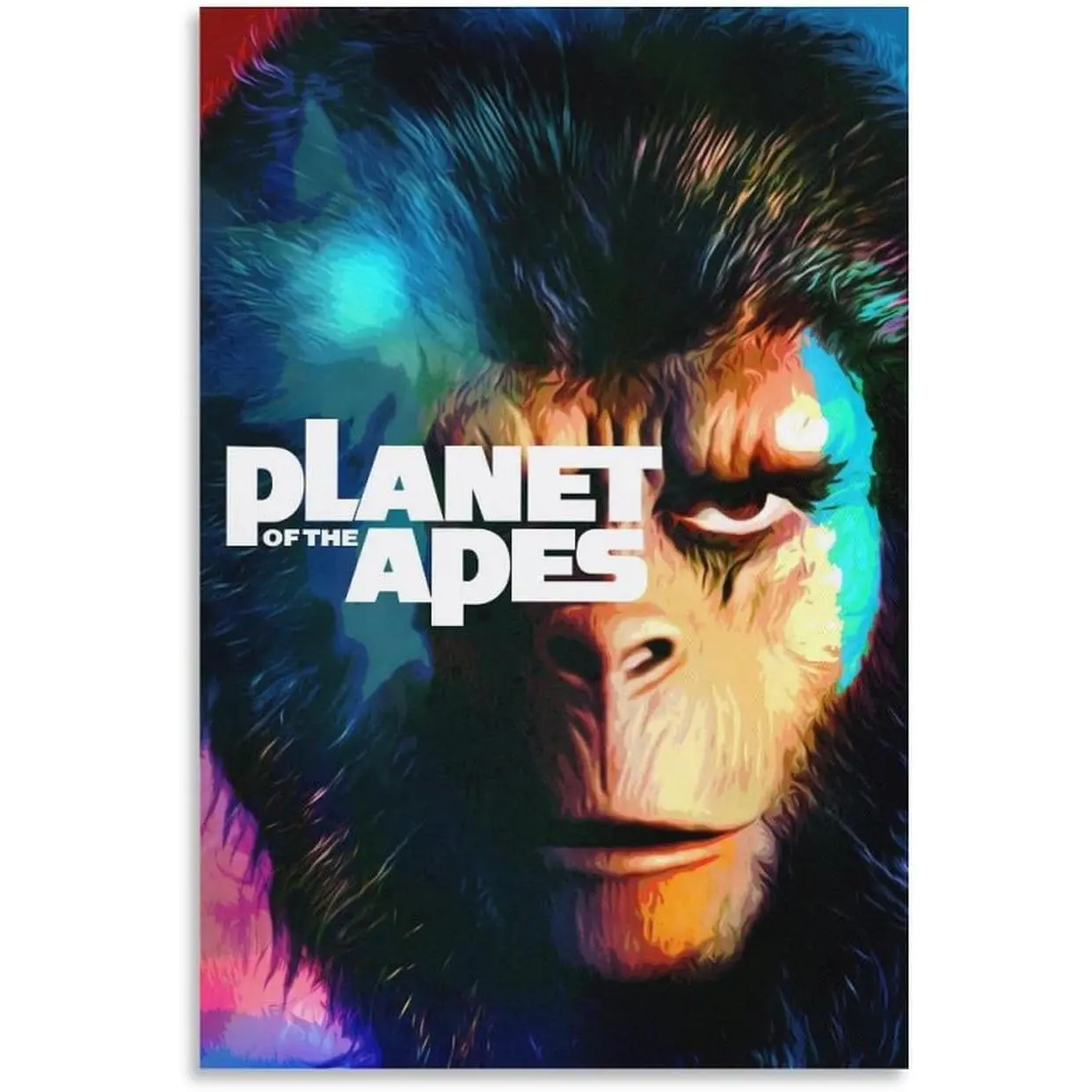 Planet of The Apes Movie Poster 2 - Artistic High-Res Art Oil Painting, Handmade Frame Prints, Home Decor for Living Room, Ideal for Film Fans & Fans of Planet of the Apes, Wall Decor, Multi-Size, Frame-Style