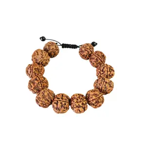 Extra Large 24mm, 5 Mukhi Rudraksha Beads Bracelet From Nepal, Premium Natural Nepalese Rudraksha Seeds