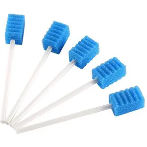 Disposable Oral Swabs, Sterile Dental Sponge Swabsticks Unflavored for Mouth or Gum Cleaning - 100 Count