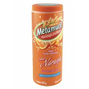 Metamucil Fiber Supplement Sugar-Free Powder, Orange 12.72 Oz