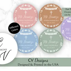 Cielito Lindo Baptism Birthday Stickers 2 Inches or 1.5 inches 100pcs Any Occasion