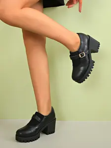 Women's Fashionable Solid Color Platform Loafers, Flatform, Casual Comfortable Round Toe Slip on Shoes for Daily Wear, All Match Shoes for Daily Wear