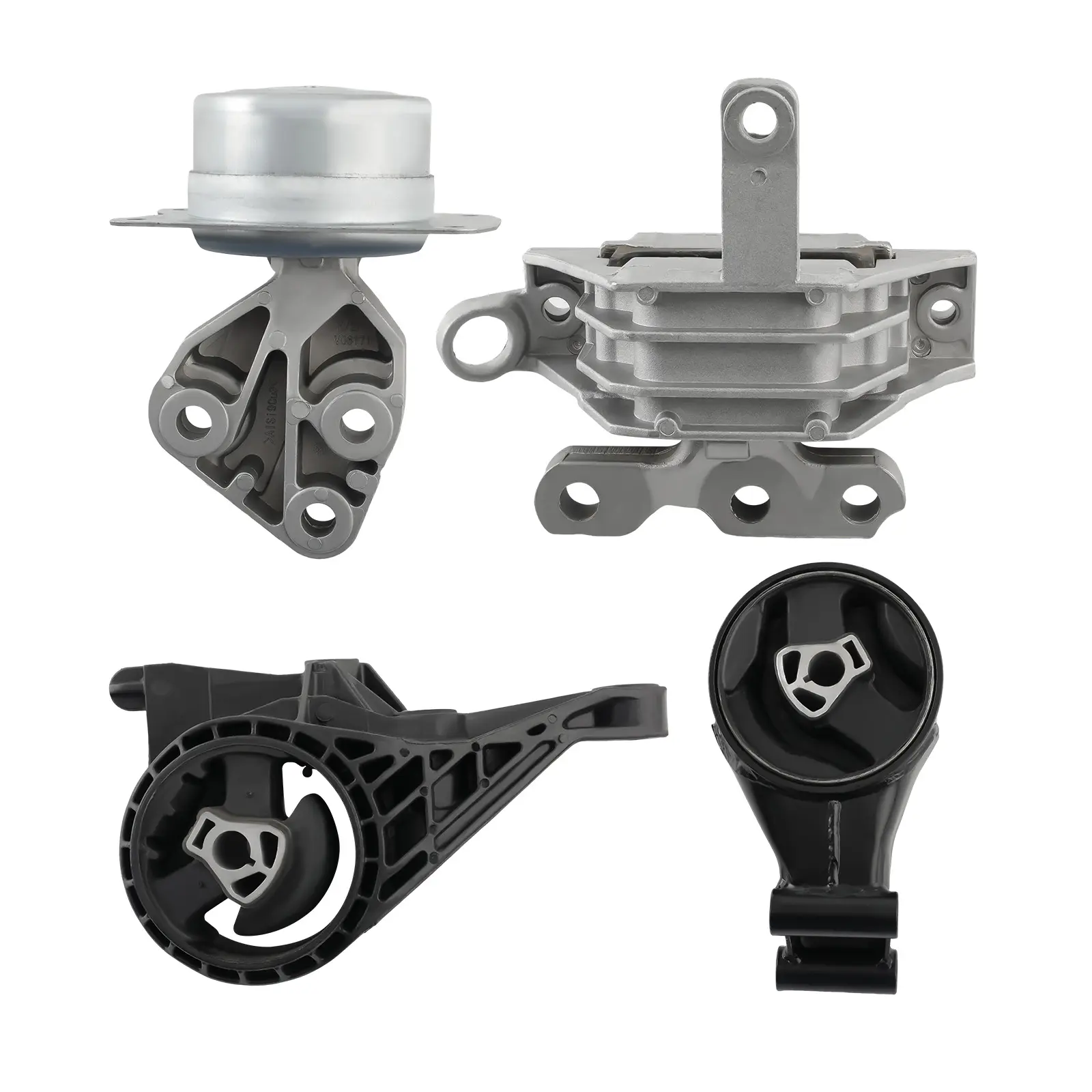 4pcs Aluminum-Rubber Engine & Transmission Mount Kit - Direct Fit for Naturally Aspirated 2013-2015 Chevrolet Malibu 2.5L, New Condition, Includes 1x Engine Mounts Kit, 1x EMT3393, A5502/A5711, A5719