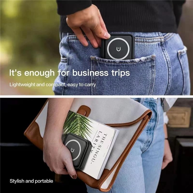 Charging Station for Apple Multiple Devices - 3 in 1 Foldable Magnetic Wireless Charger Dock - Travel Charging Pad for iPhone 15 14 13 12 Pro Max Plus Watch & Airpods