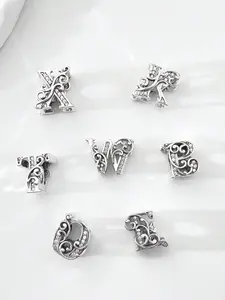 26 Letters Vine Pattern Beaded Bracelet, Cute DIY Jewelry with Zodiac Sign Charm, Fashion Accessories for Women & Girls