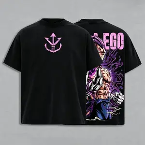 Ultra Ego Saiyan Prince Anime Shirt Purple Power Awakening Vintage Washed Oversized shirt, funny graphic tee, men’s trendy t-shirts 90s Graphic American Casual Short Sleeve Tee | Premium Soft Cotton Classic Unisex T-Shirt for Daily, Gym & Streetwear