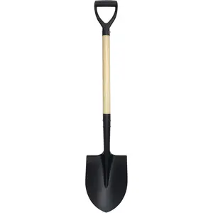 Shovel for Digging,Round Shovel, Garden Tool with D-Handle, 41 Inches in Overall Length, Wooden Handel Garden Shovel,Beach Shovel, Car Snow Shovel