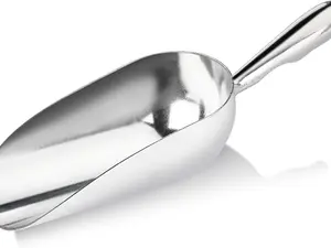 12oz Aluminum Ice & Utility Scoop – One-Piece Round Bottom Scoop for Bar, Flour, or Kitchen Use (Hand Wash Only)