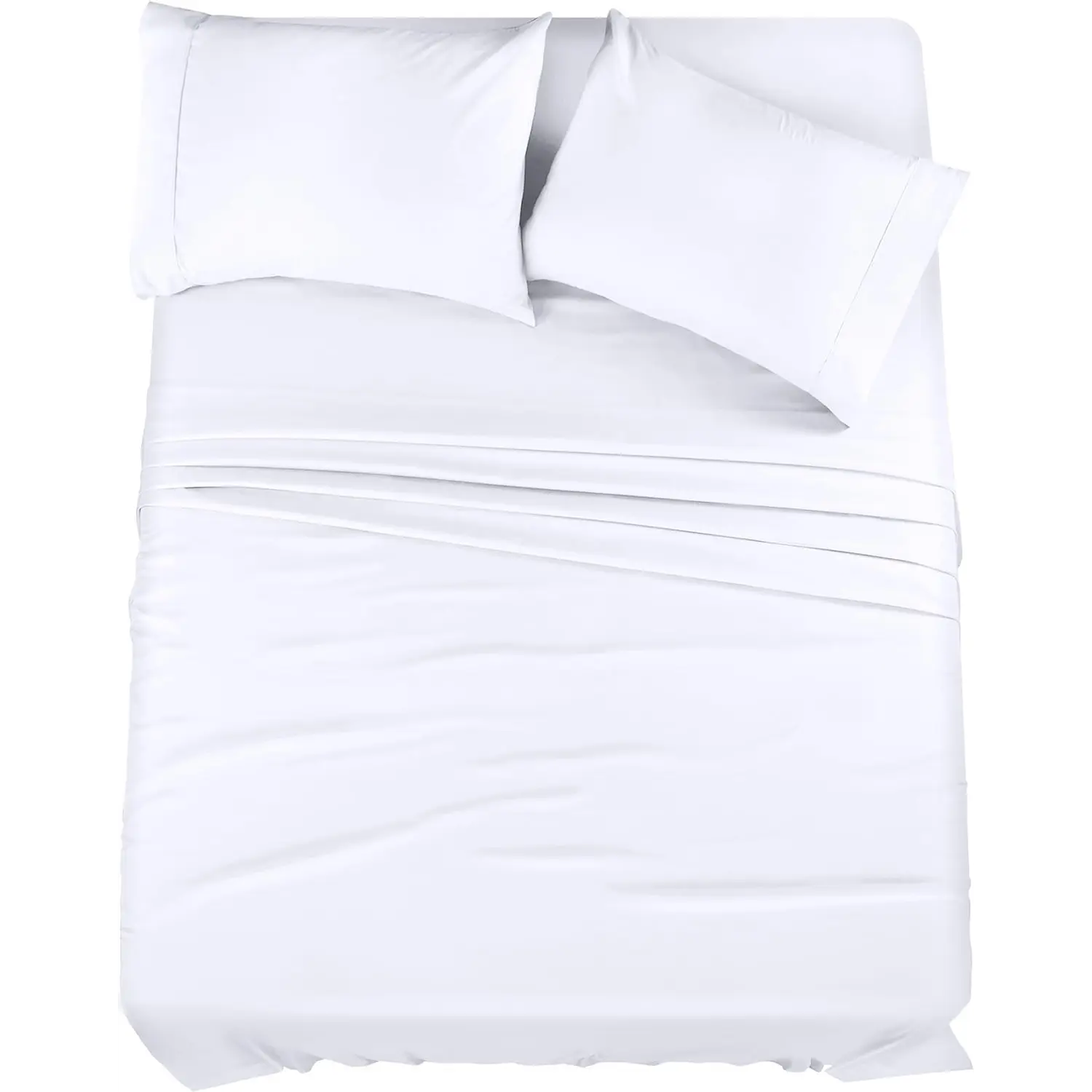 Utopia Bedding Queen Bed Sheets Set - 4 Piece Bedding - Brushed Microfiber - Shrinkage and Fade Resistant - Easy Care (Queen, White)