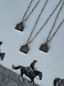 Cattle Tag Initial Necklace