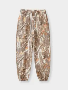 Men's & Women's Camo Leopard Print Fleece Sweatpants, Casual Loose Fit Long Pants, All-Season Elastic Waist Joggers, Streetwear Joggers