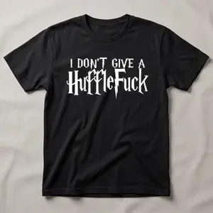 Aesthetic "Hufflepuck" Funny Shirt | Sarcastic Wizard Fandom Graphic Tee | Adult Magical House Parody Top | Unique Wizard Fan Gag Gift | Trendy Unhinged Witch & Wizard Apparel | Bold Lightning Font Statement T-shirt