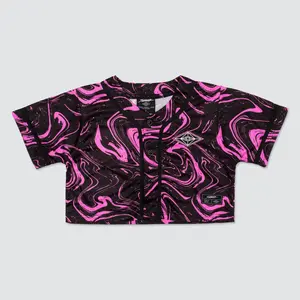 SPACEMAN CROP JERSEY PINK MARBLE
