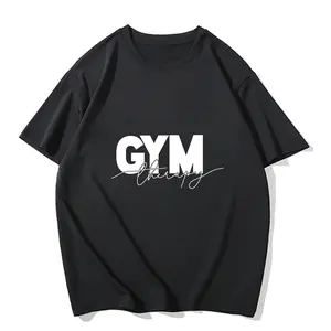 100% Women's Casual Loose-Fit Comfortable Soft Breathable Round Neck Printed Short Sleeve T-Shirt NC-096 with Minimalist Letter Pattern "gym" tshirt women summer tops