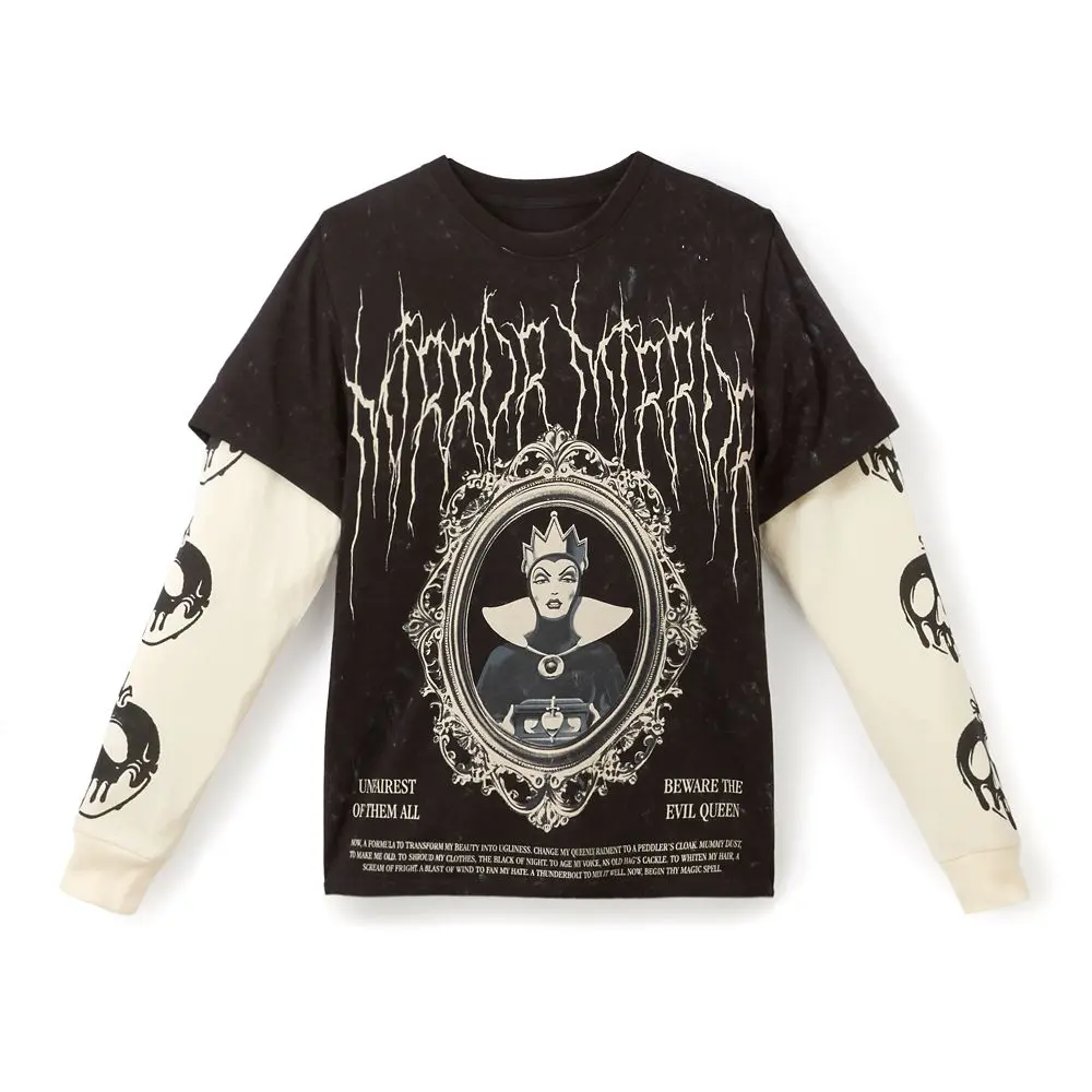 Disney Store Evil Queen Long Sleeve Fashion T-Shirt for Adults – Snow White and the Seven Dwarfs