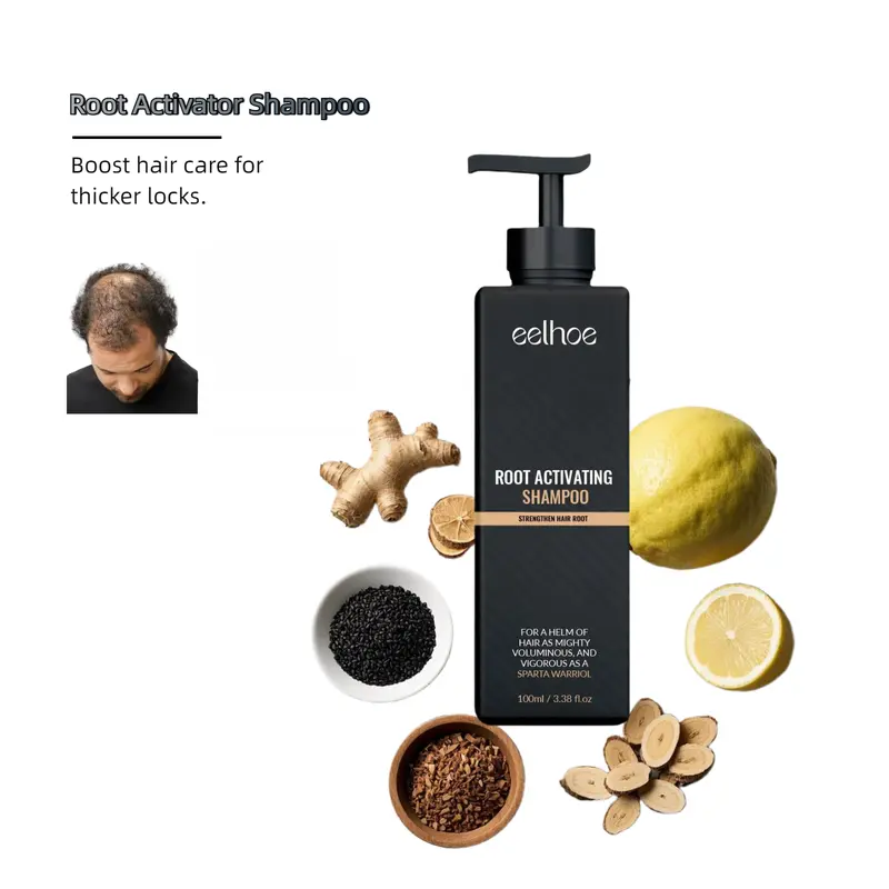 Spartan Root Activator Shampoo - Herbal Natural Thickening Haircare Shampoo Cleanser with Lemon, Promotes Hair Regrowth & Reduces Loss, Moisturizing Formula for Healthy Hair