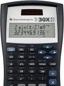 TI-30XIIS Scientific Calculator, Black with Blue Accents