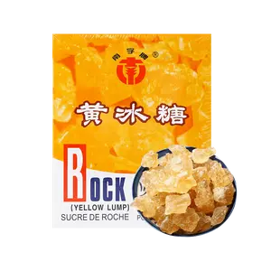 South Word Brand Rock Sugar Cubes - 454g (1 lb) - Pure Yellow Crystal Sugar for Cooking, Baking & Tea