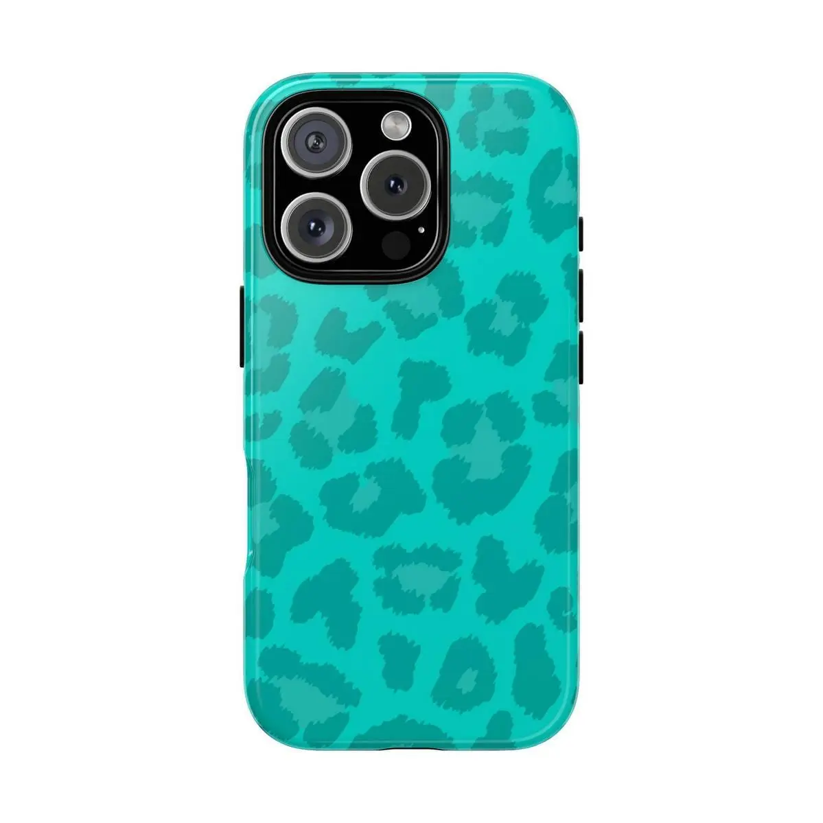 Totally Turquoise Leopard Phone Case For Iphone 16 15 14 13 12 11 X