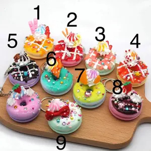 Donut keychains/ cool keychains / food keychains / bag accessories/ beautiful keyrings