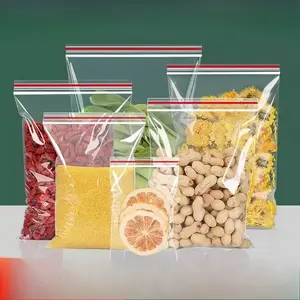 100 Small Plastic Zipper Bags Self-Sealing Transparent Sealed Bags, Large Plastic Seal Pouches Clothing Packaging Bags