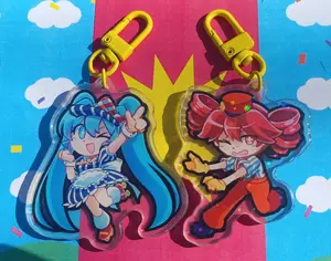 Vocaloid Mesmerizer Miku & Teto Holo Acrylic Keychains | Double - sided Keychain