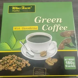 Wins Town Premium Green Coffee  Instant Drink Mix with 10 Natural Blends, 18 Single-Serve Sachets (180g)
